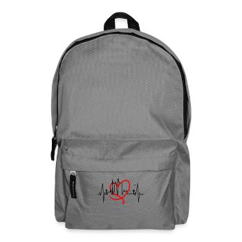 Frankfurt Skyline Heartbeat FFM Fan Love Hessen - Backpack - elephant grey - Front