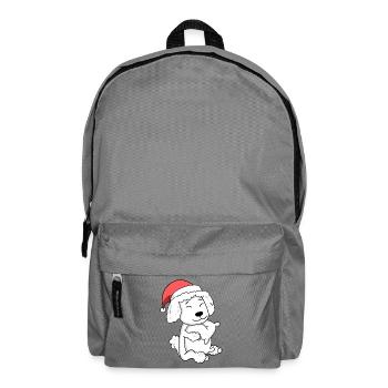 Caniche Chien Noël Sommeil Fatigué - Sac à dos - gris éléphant - Devant
