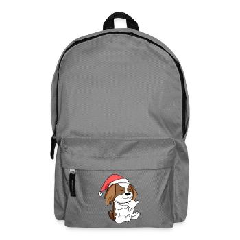 Cavalier King Charles Spaniel Dog Christmas - Backpack - elephant grey - Front
