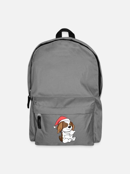 Cavalier King Charles Spaniel Chien Noël - Sac à dos - gris éléphant