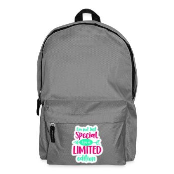 Je ne suis pas spécial, je suis une édition limitée* - Sac à dos - gris éléphant - Devant