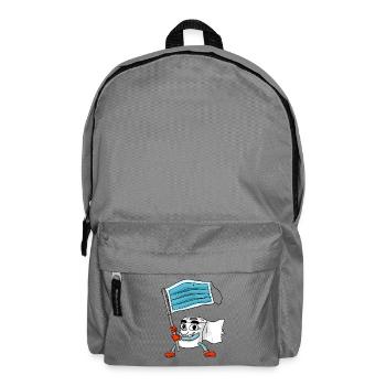 Drapeau de masque de papier toilette - Sac à dos - gris éléphant - Devant
