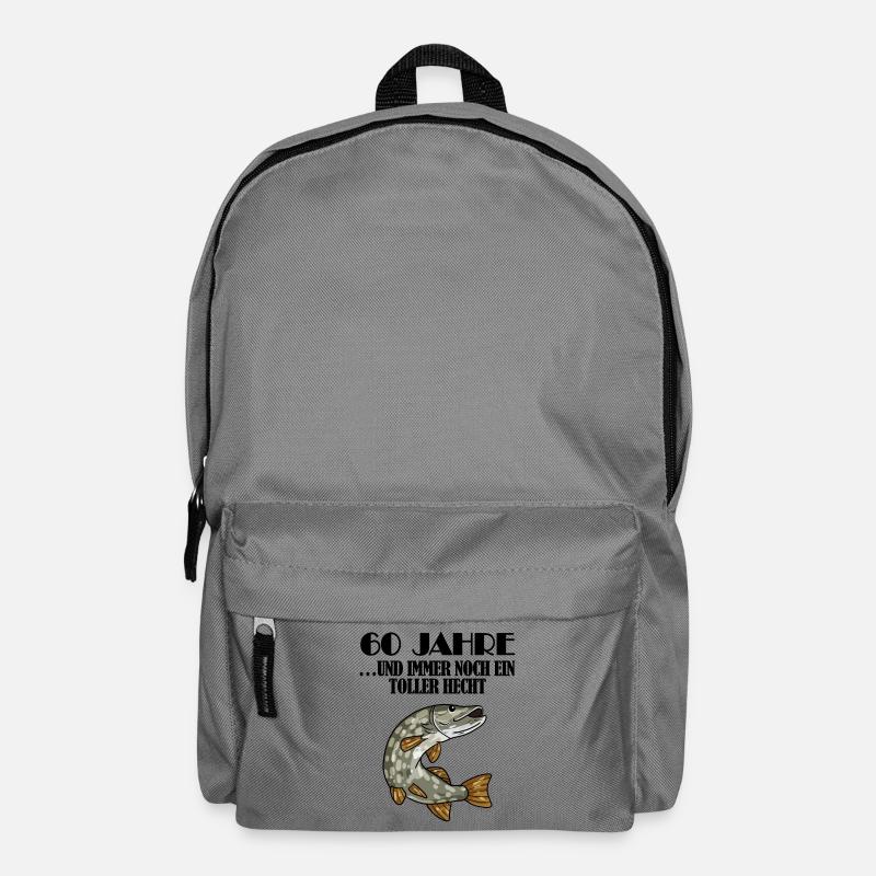 60. Geburtstag Angler Lustiger Spruch - 60 Jahre - Rucksack - Mittelgrau