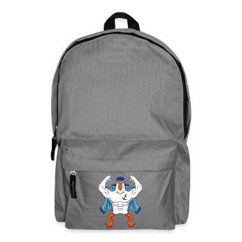 Muskelöse Seemöwe mit Anker Tattoo Möwe Geschenk - Rucksack - Mittelgrau - Vorne