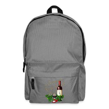 dans ma cuisine Je suis Chef Wine Glass Bottle - Sac à dos - gris éléphant - Devant
