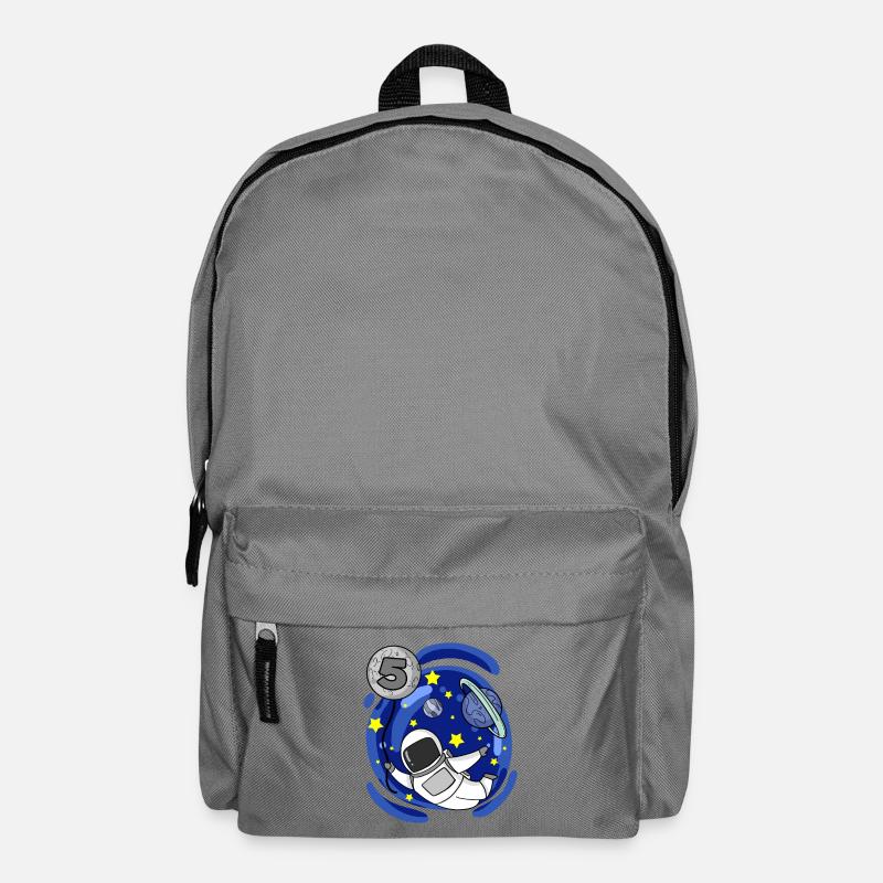 5 Jahre 5. Geburtstag - Astronaut Junge Geschenk - Rucksack - Mittelgrau