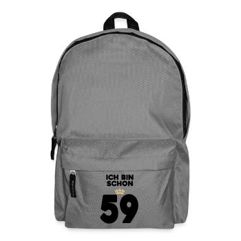 59. Geburtstag Geschenk - 59 Jahre mit Krone - Rucksack - Mittelgrau - Vorne
