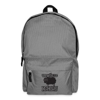 Komme was Wolle ich Schaf das - Rucksack - Mittelgrau - Vorne