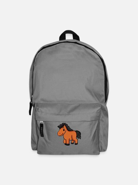 Pferd Kinder Motiv - Rucksack - Mittelgrau