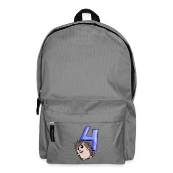 4 years old - 4th birthday with animal motif - Backpack - elephant grey - Front