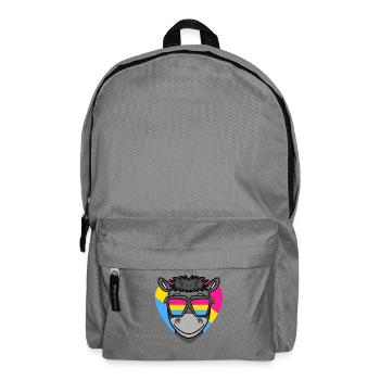 Pansexual Donkey Heart Gift - Backpack - elephant grey - Front