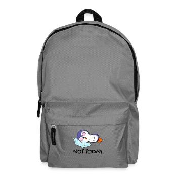 Pas aujourd’hui Pingouin Paresseux Cadeau Sommeil Sommeil - Sac à dos - gris éléphant - Devant