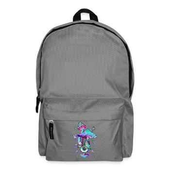 Trippy Neon Champignons Psychédéliques - Sac à dos - gris éléphant - Devant