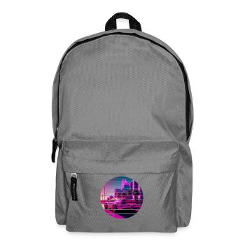 Retro Wave Sport 80s Vaporwave Sunset - Backpack - elephant grey - Front
