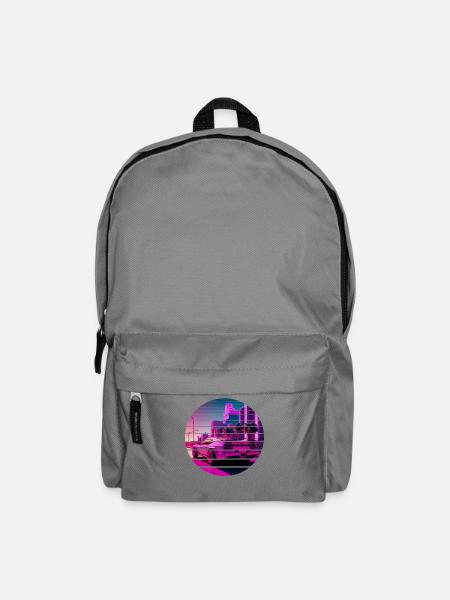 Retro Wave Sport 80s Vaporwave Sunset - Rucksack - Mittelgrau