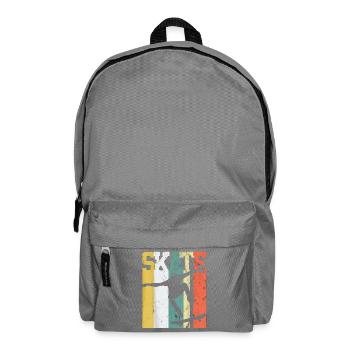 Skate Skateboarder Gift Skateboard Retro - Backpack - elephant grey - Front