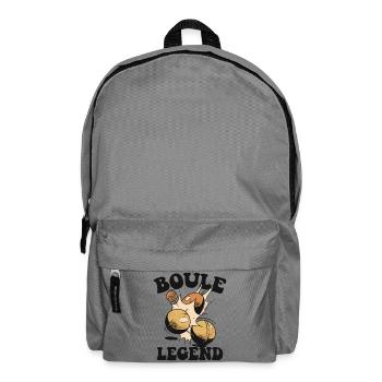 Boulespieler Boulekugel für Bouler Petanque Boule - Rucksack - Mittelgrau - Vorne