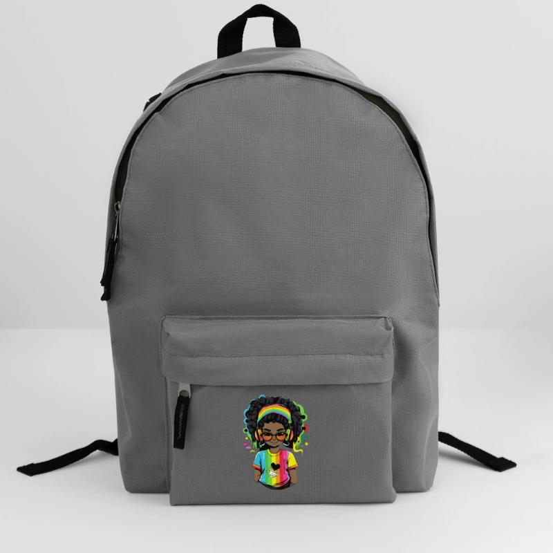 Leuchtender Reggae-Pullover mit Rainbow-Design Rucksack