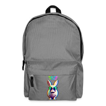 Cool Easter Bunny with Sunglasses - Backpack - elephant grey - Front