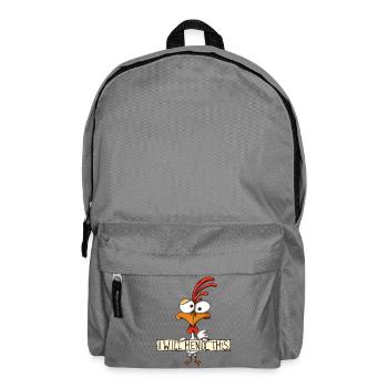 I will hendl this - Hahn, lustiger Spruch - Rucksack - Mittelgrau - Vorne