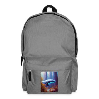 Whale in the Forest Surrealism - Backpack - elephant grey - Front
