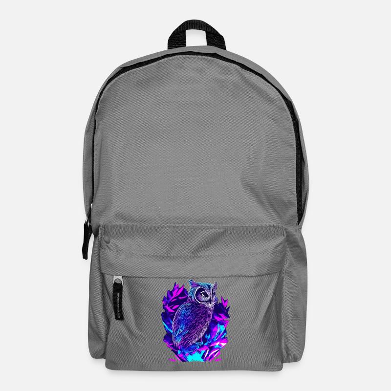 Neon Eule Psychedelische Eulen Kunst - Rucksack - Mittelgrau