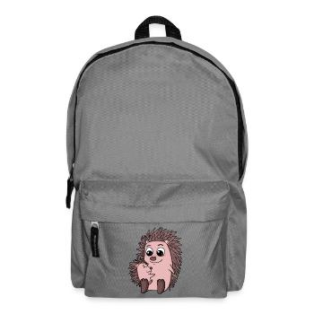 Igel Familie - Igel mit Baby - Rucksack - Mittelgrau - Vorne