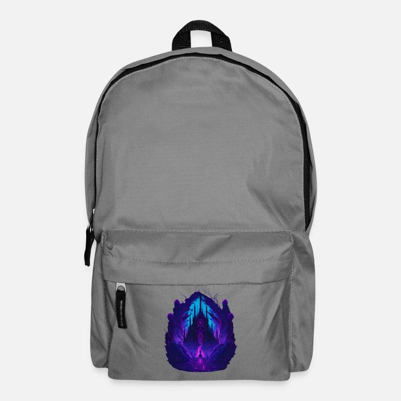 Neon Gothic Kirche Gotische Architektur - Rucksack - Mittelgrau