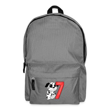 7 Birthday 7 years old with dog motif - seven - Backpack - elephant grey - Front