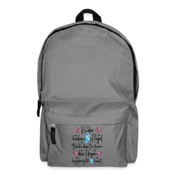 Kita Abschied - Kinder haben Flügel - Rucksack - Mittelgrau - Vorne