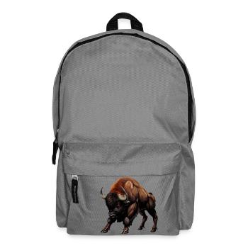 Cow, Ox, Bull, Bison - Animal Design - Backpack - elephant grey - Front