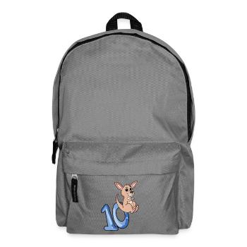 10th birthday motif kangaroo - ten years - Backpack - elephant grey - Front