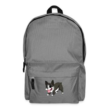 Boston Terrier Dog Breeds Dog Dogs - Backpack - elephant grey - Front