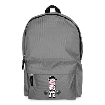 Cow Fitness Motivation Gym Cadeau - Sac à dos - gris éléphant - Devant
