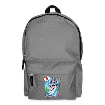 5. Geburtstag Motiv Hai Pirat - fünf Jahre - Rucksack - Mittelgrau - Vorne