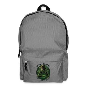 Anglers fishing with lettering - Backpack - elephant grey - Front