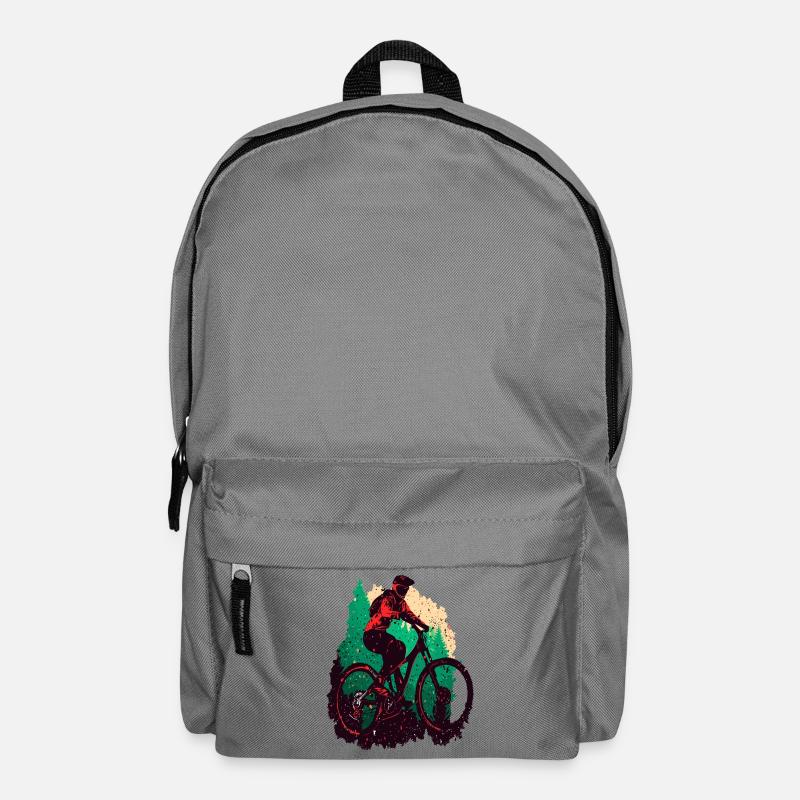 Vintage Mountainbiker MTB Radfahrer - Rucksack - Mittelgrau