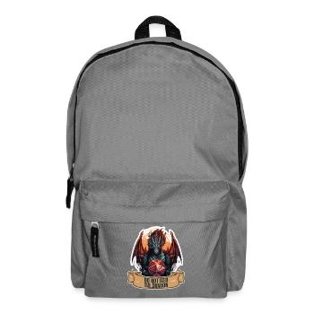 Do Not Feed The Dragon Fantasy RPG Shirt - Backpack - elephant grey - Front