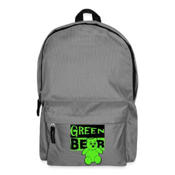 Grüner Bär - Rucksack - Mittelgrau - Vorne