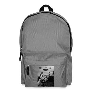 Cat Alien Invasion Uap Weirdcore - Backpack - elephant grey - Front