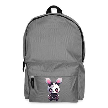 Goth Bunny Cute Goth Kawaii Bunny Gothic Outfit - Backpack - elephant grey - Front
