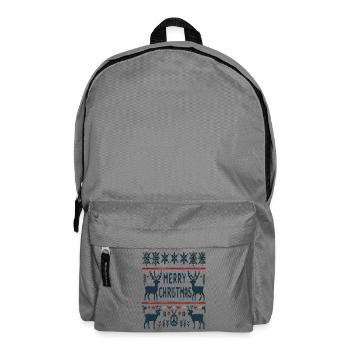 Ugly Christmas Reindeer Merry Christmas - Backpack - elephant grey - Front