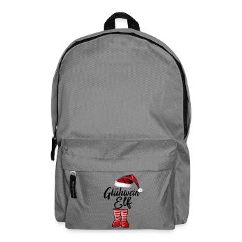 Weihnachten Glühwein Elf: Wichtelgeschenke - Rucksack - Mittelgrau - Vorne