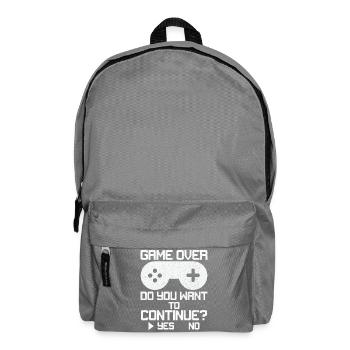 game over do you want to continue - Backpack - elephant grey - Front