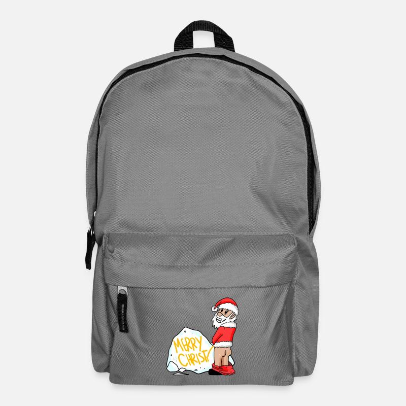 Weihnachtsmann lustig - Rucksack - Mittelgrau