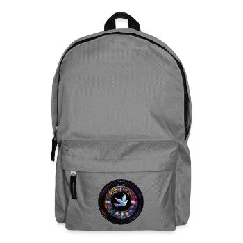 Lichttaube im kosmischen Kreis - Rucksack - Mittelgrau - Vorne