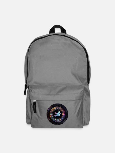 Lichttaube im kosmischen Kreis - Rucksack - Mittelgrau