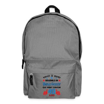 40 ans anniversaire homme cadeau humour drôle - Sac à dos - gris éléphant - Devant
