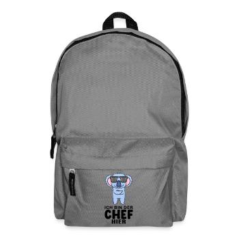 Chef Spruch mit Koala Motiv - Rucksack - Mittelgrau - Vorne