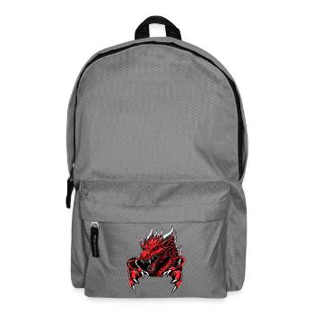 Mystery Legendär Roter Feuerdrache Mythisch 3D Episch - Rucksack - Mittelgrau - Vorne